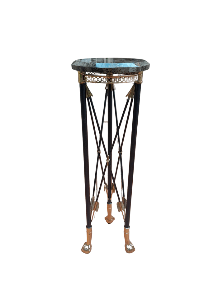 A 20th Century Metal And Brass Plinth