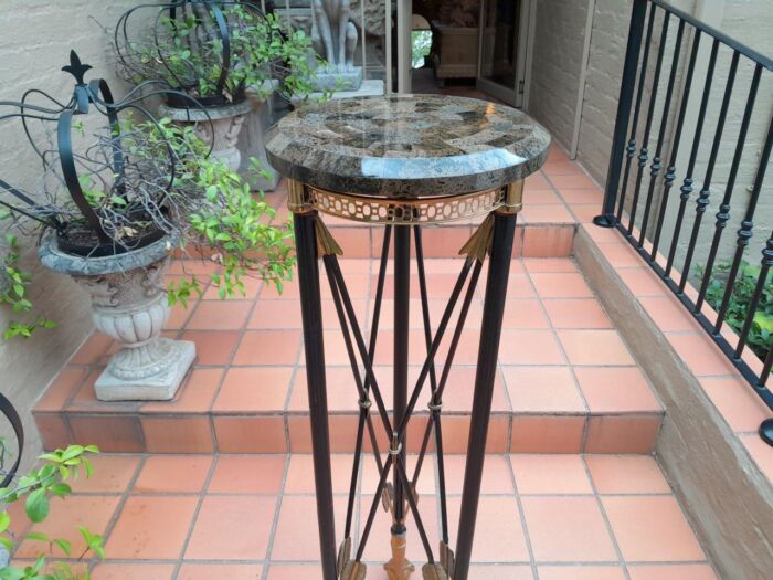 A 20th Century Metal And Brass Plinth - Image 3