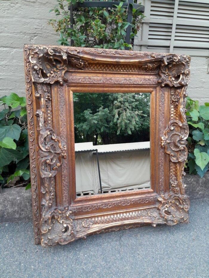 A 20th Century French Baroque Style Gilded And Bevelled Plate Mirror - Image 2