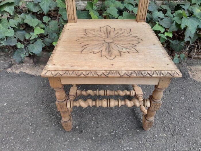 An Antique 19th Century Heavily Carved and in a Contemporary Bleached Finish - Image 5