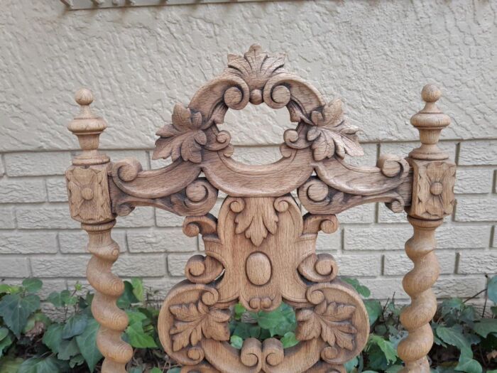 An Antique 19th Century Heavily Carved and in a Contemporary Bleached Finish - Image 7
