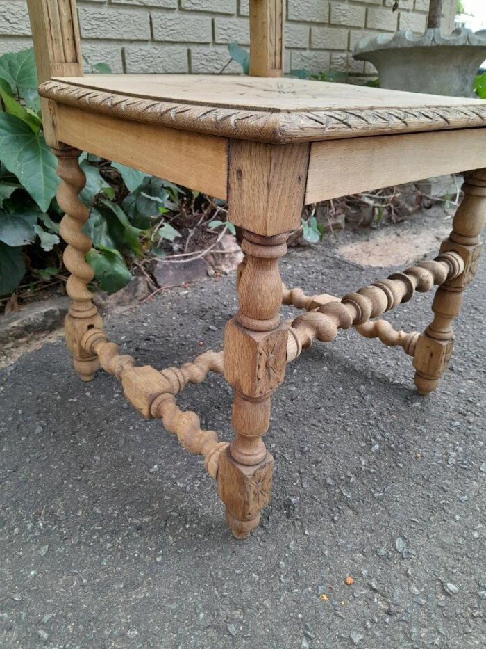 An Antique 19th Century Heavily Carved and in a Contemporary Bleached Finish - Image 8