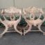 A 20th Century Pair of Carved Wooden Savonarola Chairs in a Bleached Contemporary Finish