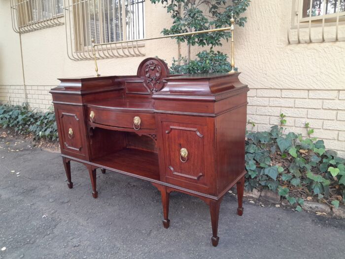 A 19th Century Mahogany Sideboard with Brass Gallery Rail and Brass Handles - Image 6