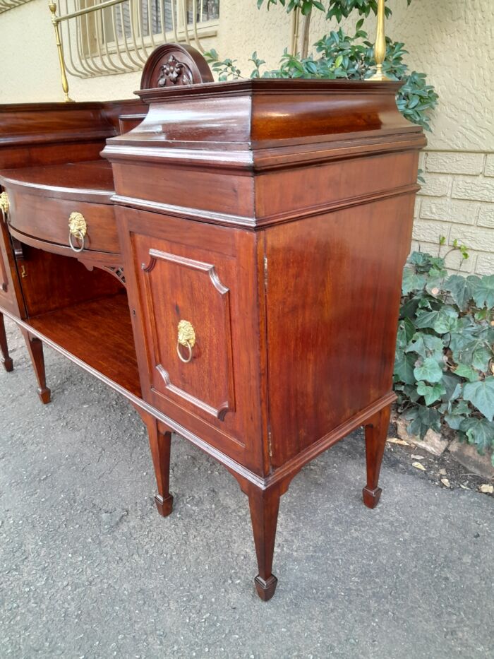 A 19th Century Mahogany Sideboard with Brass Gallery Rail and Brass Handles - Image 7