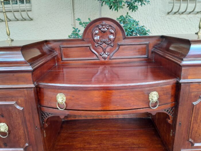 A 19th Century Mahogany Sideboard with Brass Gallery Rail and Brass Handles - Image 10