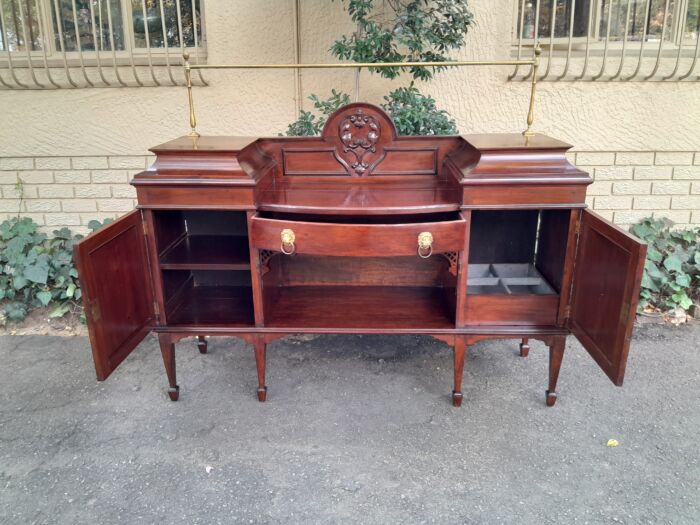 A 19th Century Mahogany Sideboard with Brass Gallery Rail and Brass Handles - Image 11