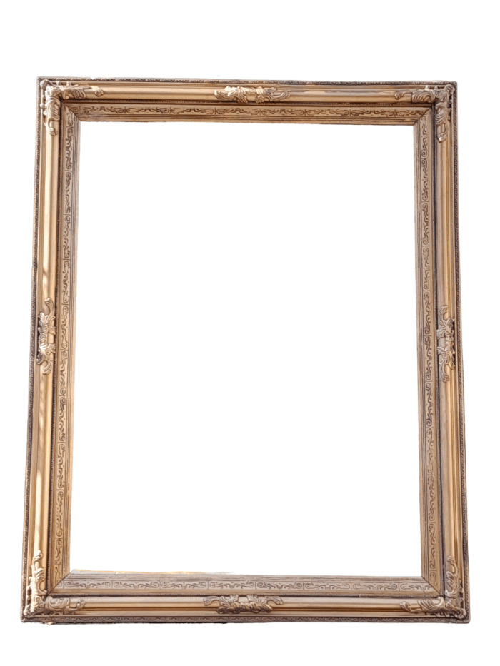 A Carved Gilt Wood Bevelled Mirror