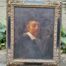 An Antique Circa 1874/1935 Portrait Of A Man After Rembrandt Oil On Canvas Signed