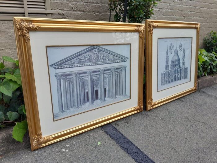 A Set Of Two Architectural Works: Forma Templi Da Petri In Vaticano And Study Of Grecian Temple" - Image 3