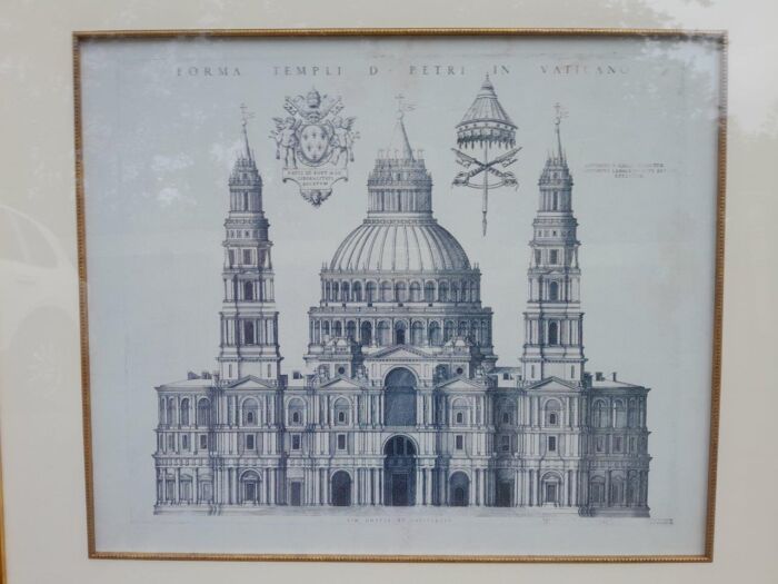A Set Of Two Architectural Works: Forma Templi Da Petri In Vaticano And Study Of Grecian Temple" - Image 6
