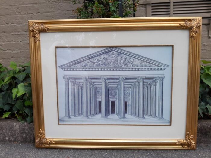 A Set Of Two Architectural Works: Forma Templi Da Petri In Vaticano And Study Of Grecian Temple" - Image 8