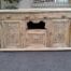 An Early 20th Century Heavily Carved Oak Sideboard / Buffet / Drinks Table With Two Drawers And Two Doors And Removable Middle Shelf In A Contemporary Bleached Finish