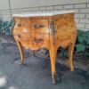 A 20th Century French Style Birds Eye Maple Bombe Chest of Drawers with Marble Top & Ormolu Mounts - Image 5
