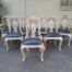 A 20th Century Set of Eight Chairs Including Two Carvers/Armchairs in A Bleached Contemporary Finish and Upholstered in Leather