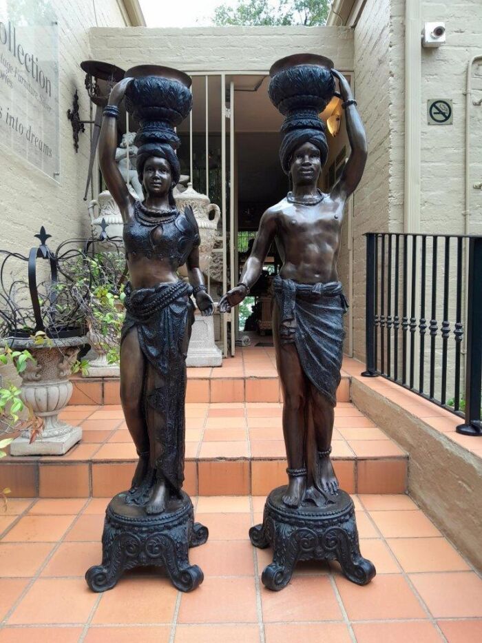 A 20th Century Pair of Bronze Figurines