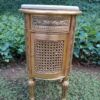 A Pair of French Style Ornately Carved Giltwood Pedestals / Side Tables with Marble Tops - Image 8