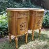 A Pair of French Style Ornately Carved Giltwood Pedestals / Side Tables with Marble Tops - Image 4