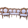 A 20th Century French Louis XVI Style Five Piece Set of Giltwood Settee and Four Armchairs