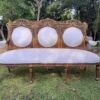 A 20th Century French Louis XVI Style Five Piece Set of Giltwood Settee and Four Armchairs - Image 6