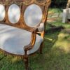 A 20th Century French Louis XVI Style Five Piece Set of Giltwood Settee and Four Armchairs - Image 7