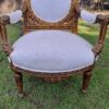 A 20th Century French Louis XVI Style Five Piece Set of Giltwood Settee and Four Armchairs - Image 13