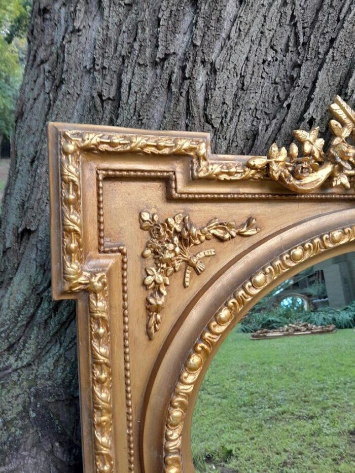 A French Rococo Style Ornately Carved and Gilded Bevelled Mirror 2 - Image 4