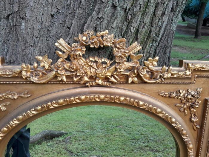 A French Rococo Style Ornately Carved and Gilded Bevelled Mirror 2 - Image 5