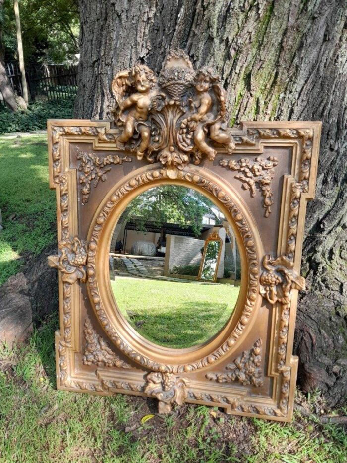 A French Rococo Style Ornately Carved and Gilded Bevelled Mirror 3 - Image 2
