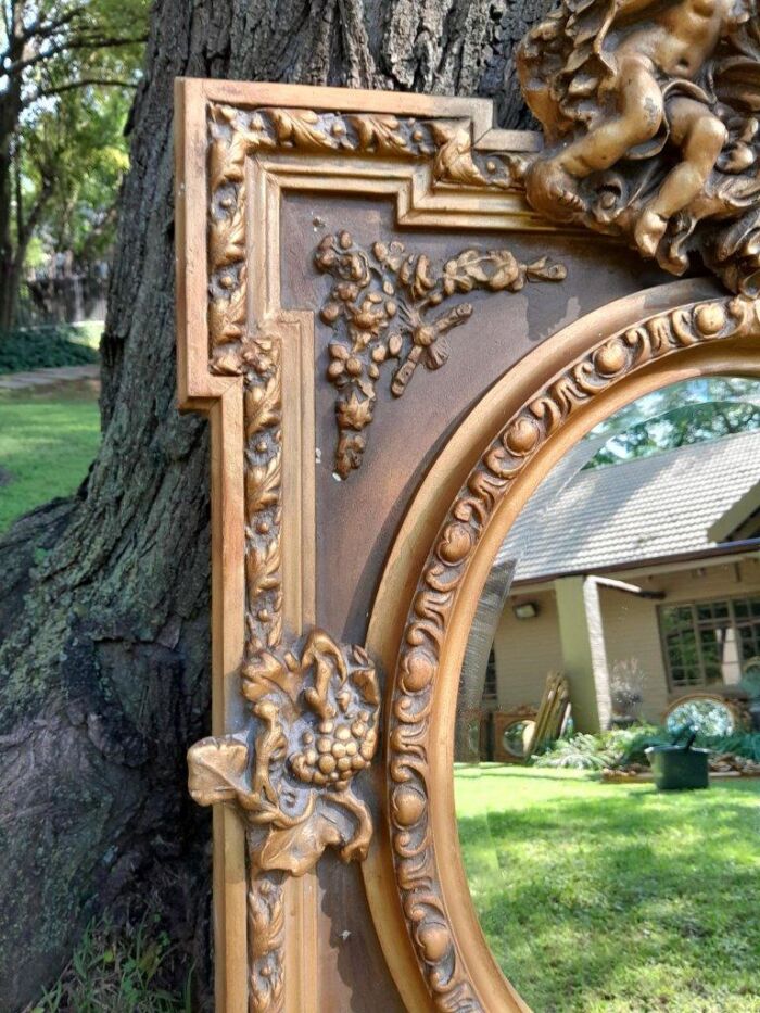 A French Rococo Style Ornately Carved and Gilded Bevelled Mirror 3 - Image 3