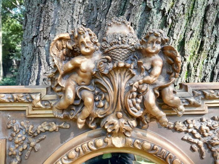 A French Rococo Style Ornately Carved and Gilded Bevelled Mirror 3 - Image 4