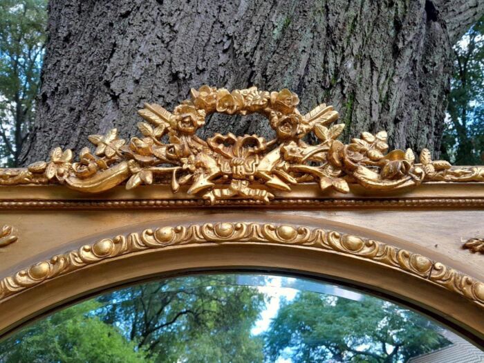 A French Rococo Style Ornately Carved and Gilded Bevelled Mirror 4 - Image 5