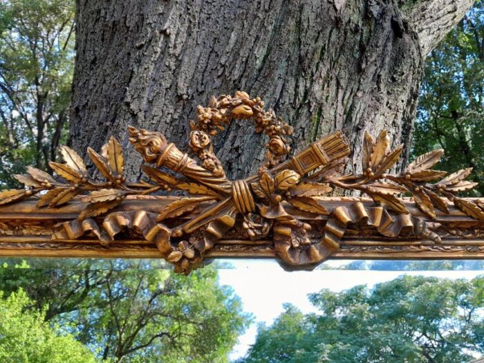 A French Style Ornately Carved and Gilded Bevelled Mirror - Image 7