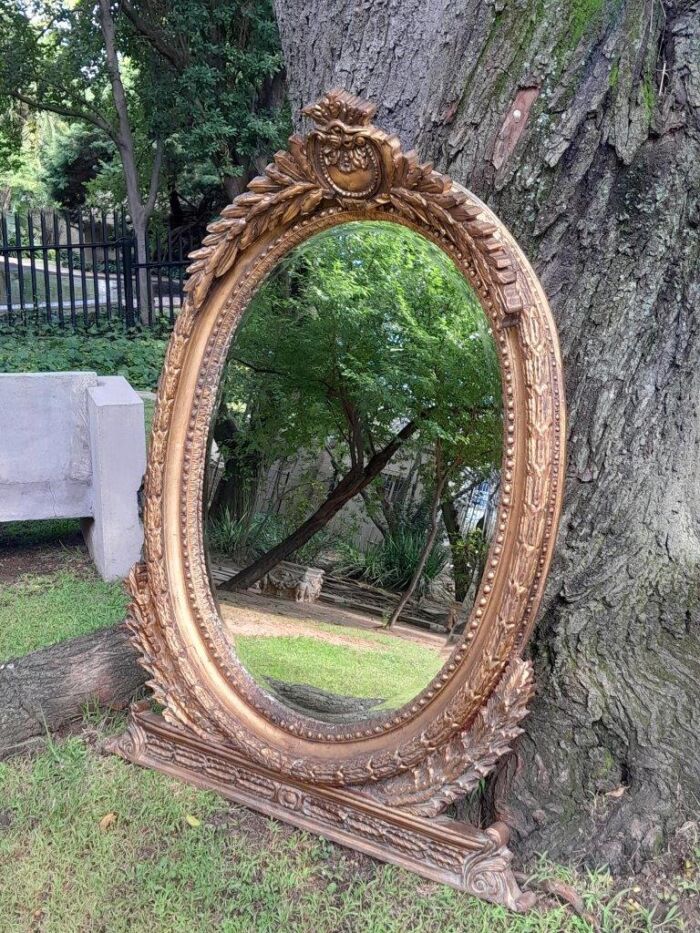 A French Style Ornately Carved and Gilded Bevelled Mirror 7 - Image 3