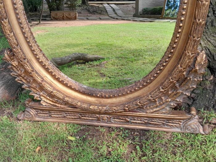 A French Style Ornately Carved and Gilded Bevelled Mirror 7 - Image 4