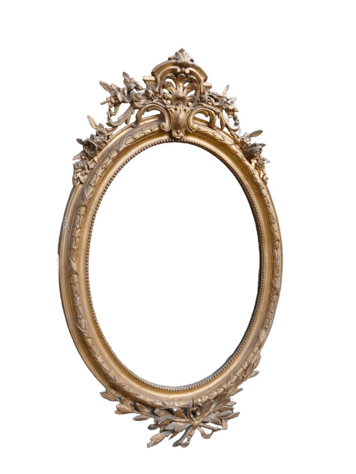 A French Style Ornately Carved and Gilded Bevelled Mirror
