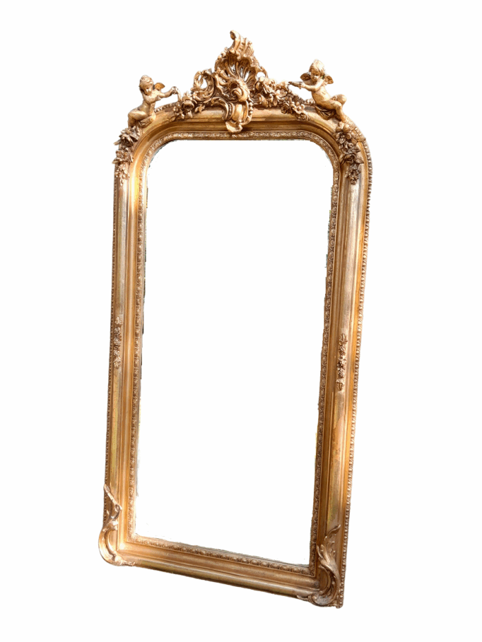 A French Style Ornately Carved and Gilded Bevelled Mirror 12