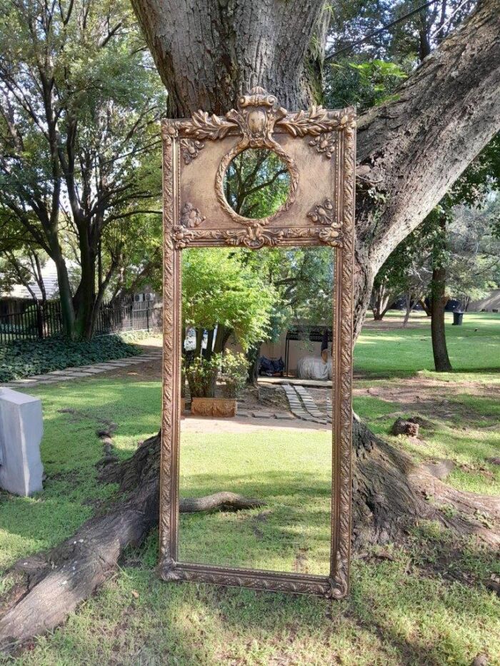 An Ornate Carved Bevelled French Style Mirror