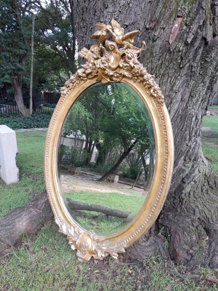 A French Style Ornately Carved and Gilded Bevelled Mirror 15 - Image 2