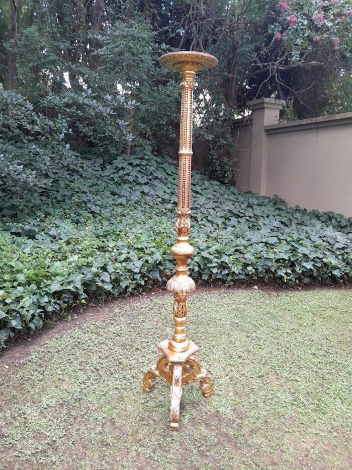 A Large Size French Style Hand Gilded Candle Holder - Image 3