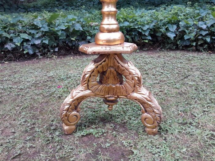 A Large Size French Style Hand Gilded Candle Holder - Image 4