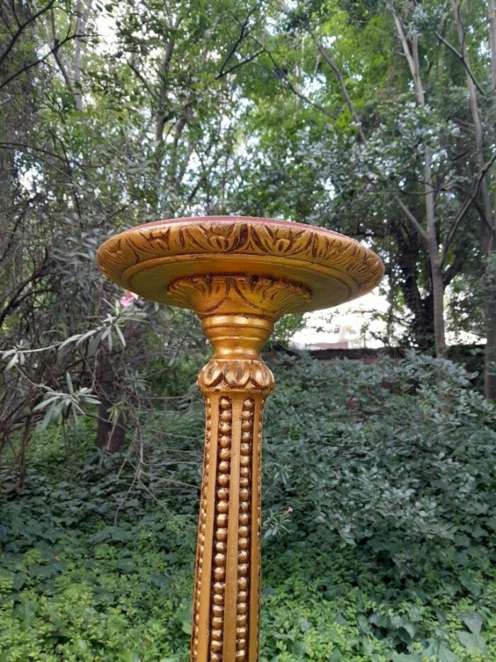 A Large Size French Style Hand Gilded Candle Holder - Image 5
