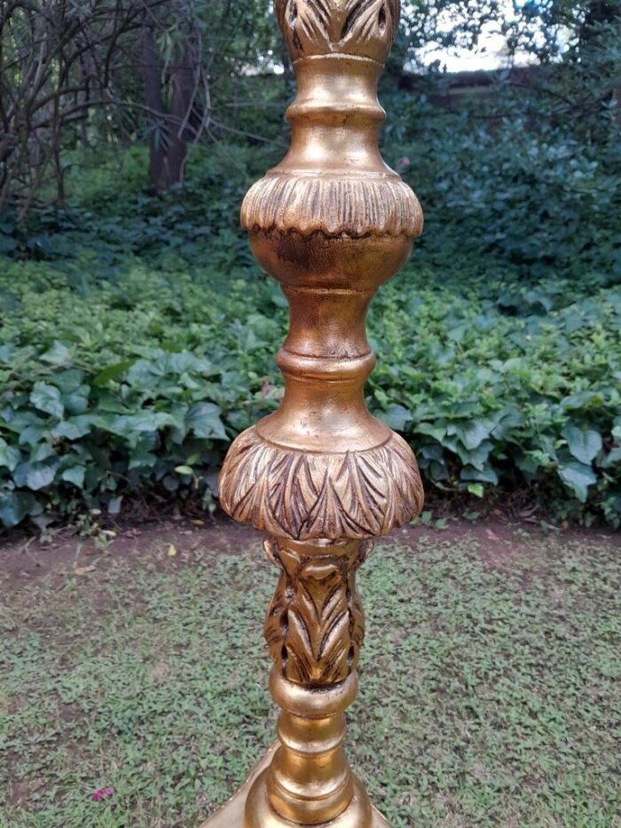 A Large Size French Style Hand Gilded Candle Holder - Image 6