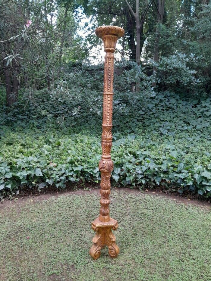 A Pair of Large Size French Style Hand Gilded Candle Holders - Image 3