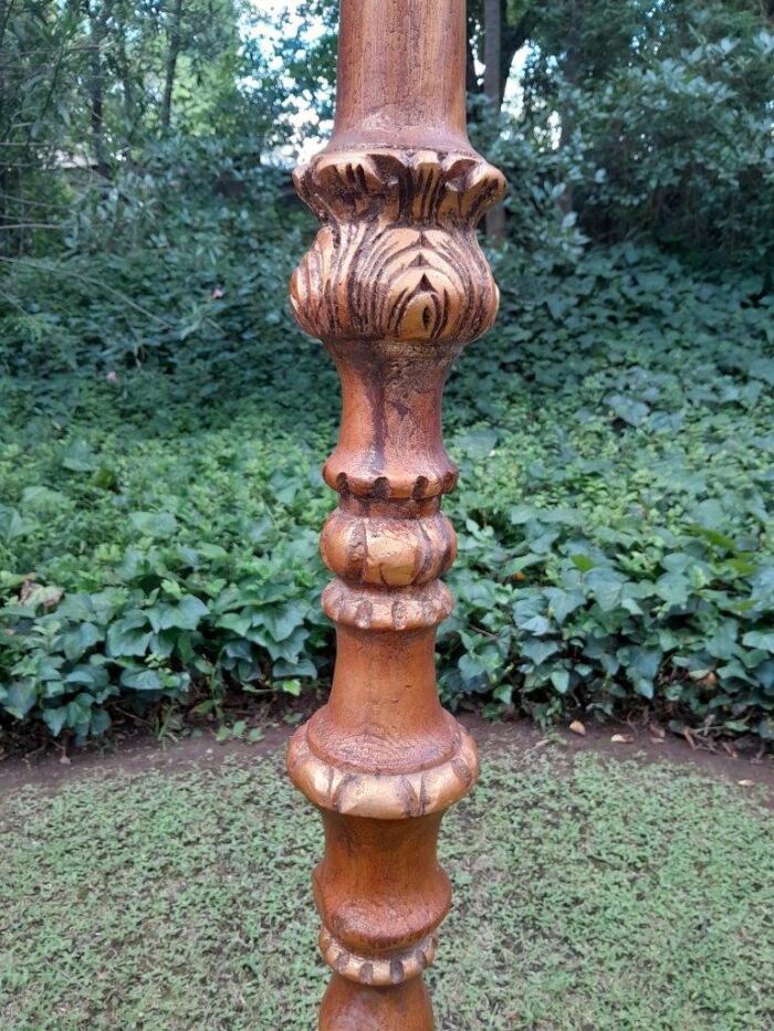A Pair of Large Size French Style Hand Gilded Candle Holders - Image 5