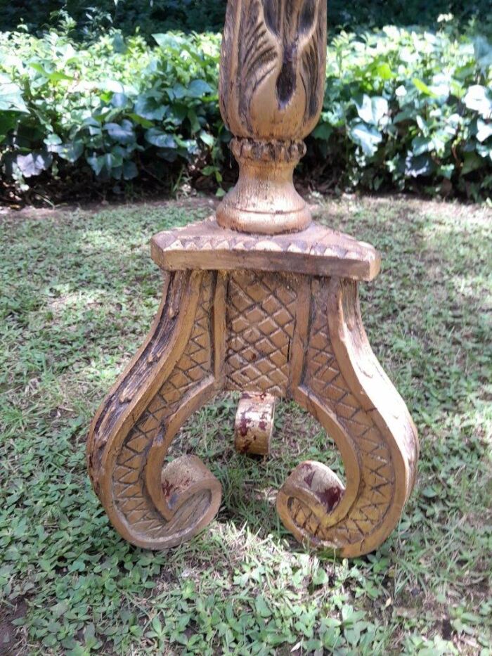 A Pair of Small Size French Style Hand Gilded Candle Holders - Image 5