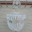 A French Style Brass and Crystal Plate Chandelier