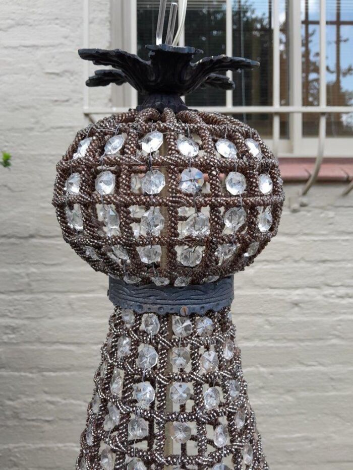 A French Style Pair of Gilt Aged Monumental Empire Chandeliers - Image 5
