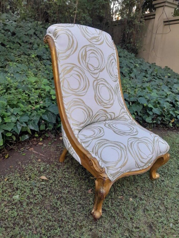 A 19th Century Victorian Mahogany Carved  Bathroom Chair on Original Porcelain Castors - Image 2