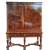 An Exceptional 18th Century Circa 1710 Dutch William and Mary Cabinet on Stand. Olive Oyster with Burr Walnut